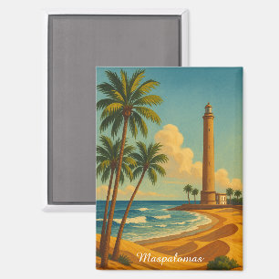 Schöner Maspalomas Meloneras Strand Gran Canaria Magnet