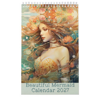 Schöner Meerjungfrau-Kalender 2027, Meerjungfrau Kalender