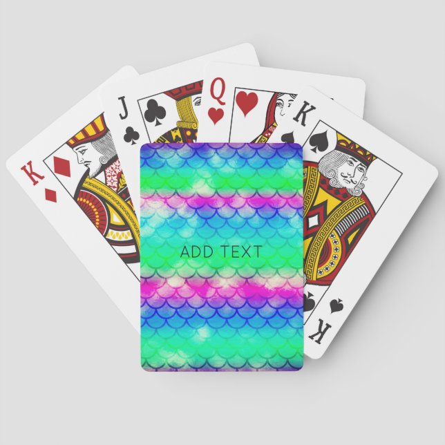 Schöner Meerjungfrau-Stil, elegant und elegant Spielkarten (Rückseite)