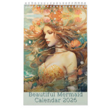 Schöner Meerjungkalender 2025, Meerjungfrau