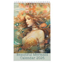 Schöner Meerjungkalender 2025, Meerjungfrau Kalender