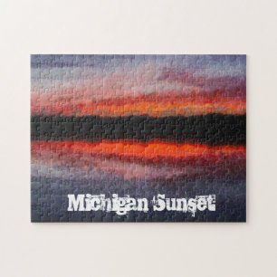 Schöner Michigan-Sonnenuntergang