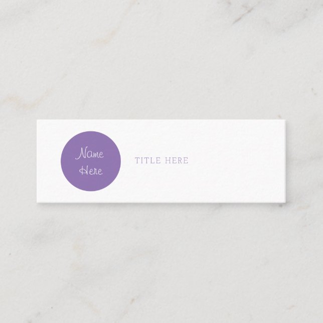 Schöner Minimalistischer Mini Visitenkarte (Vorderseite)