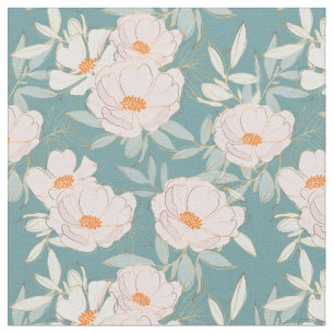 Schöner moderner Blumengarten blau und rosa Stoff