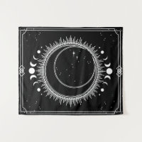 Schöner Mond und Sonne mit schwarzen und weißen St