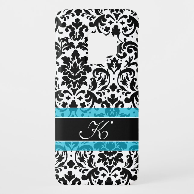 Schöner Monogrammdamastentwurf Case-Mate Samsung Galaxy Hülle (Rückseite)