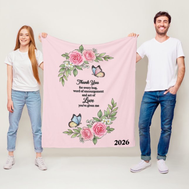 Schöner Muttertag Dankeschön Fleecedecke (Beispiel)