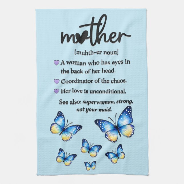 Schöner Muttertag Mutter Definition Geschirrtuch (Vertikal)