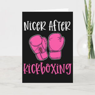 Schöner nach Kickboxen Lustiger Wortwitz Workout C Karte