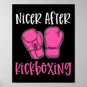 Schöner nach Kickboxen Lustiger Wortwitz Workout-K Poster