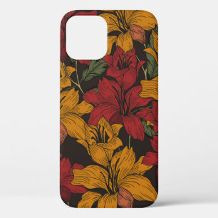 Schöner, nahtloser, blumengeschmückter Hintergrund Case-Mate iPhone Hülle