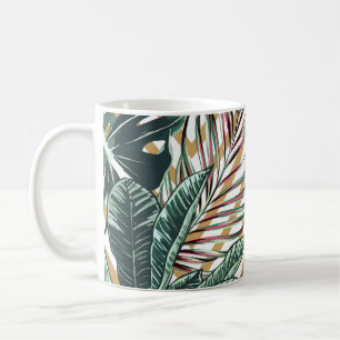 Schöner, nahtloser, blumengeschmückter Hintergrund Kaffeetasse