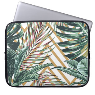 Schöner, nahtloser, blumengeschmückter Hintergrund Laptopschutzhülle