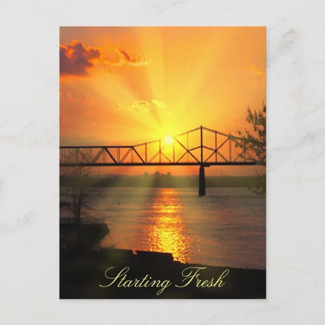 Schöner neuer Tag Postkarte (Vorderseite)