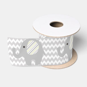 Schöner neutraler Babyparty-Gewohnheits-Elefant Satinband