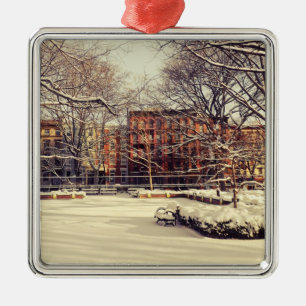 Schöner New- Yorkwinter Ornament Aus Metall