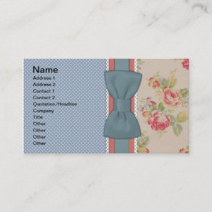 Schöner niedlicher eleganter girly Vintager Visitenkarte