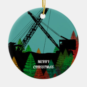 Schöner Nordwestkran-funktionierende Keramik Ornament