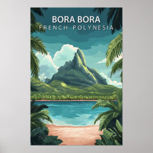 Schöner Ort Bora Bora Französisch Polynesien Reise Poster