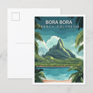 Schöner Ort Bora Bora Französisch-Polynesien Reise Postkarte