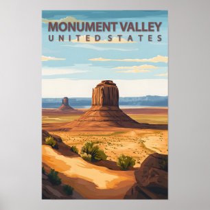 Schöner Ort Monument Valley USA Reise Poster