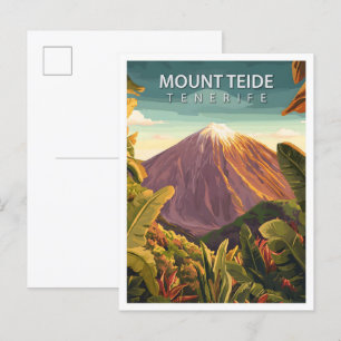 Schöner Ort Mount Teide Teneriffa Reise Postkarte