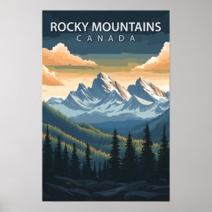 Schöner Ort Rocky Mountains Kanada Reise Poster