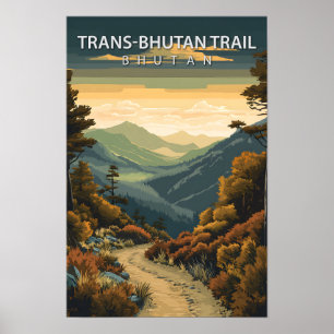 Schöner Ort Trans Bhutan Trail Bhutan Reise Poster