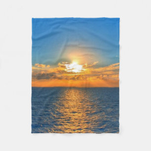 Schöner Ozeansonnenuntergang Fleecedecke