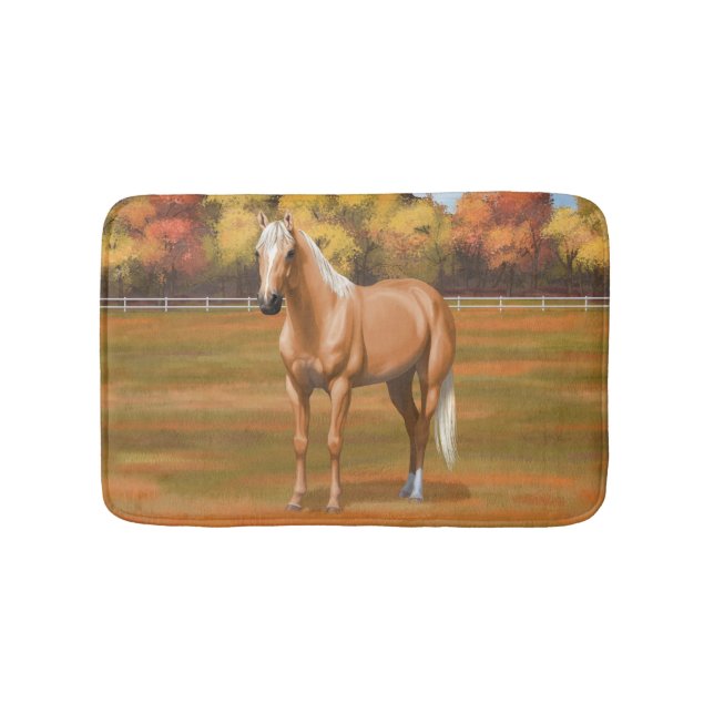 Schöner Palomino Quarter Reitstall Badematte (Vorderseite)