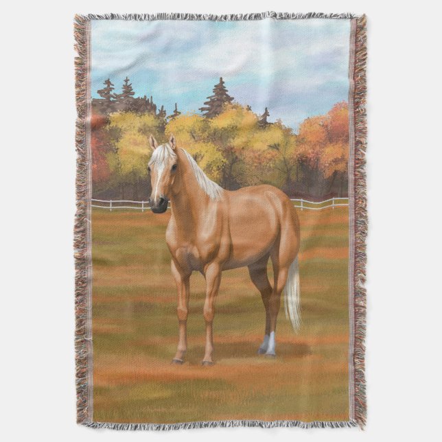 Schöner Palomino Quarter Reitstall Decke (Vorderseite Vertikal)