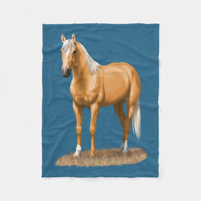 Schöner Palomino Quarter Reitstall Fleecedecke (Vorderseite)