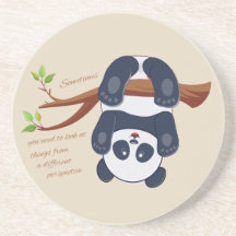 schöner Panda auf dem Kopf