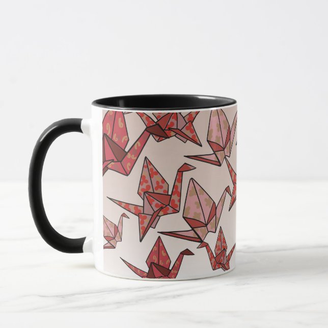 Schöner Papierkran aus Red Origami Tasse (Links)