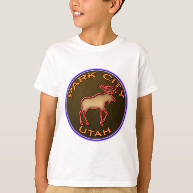 Schöner Park- Cityelch-Medaillon-Gang T-Shirt (Vorderseite)