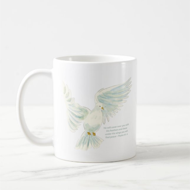 Schöner personalisierter Aaronischer Segen Kaffeetasse (Links)