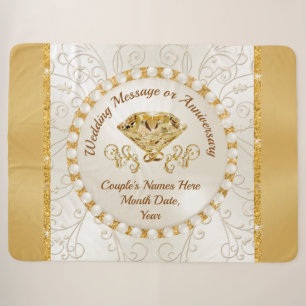 Schöner Personalisierter Blumenkohl für Hochzeit Sherpadecke