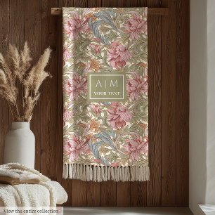 Schöner personalisierter Blumenwurf im Morris-Stil Fleecedecke