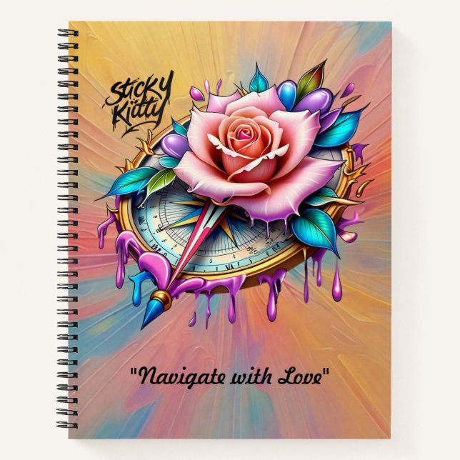 "Schöner Pfad der Zuneigung" Notizbuch (Vorderseite)