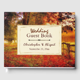Schöner Pfad Herbst Christliche Hochzeit Verlassen Gästebuch