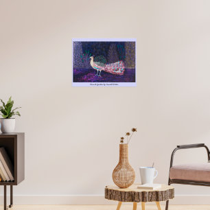 Schöner Pfau Farbige Kunst Poster