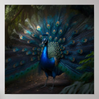 Schöner Pfau mit einem farbenfrohen Schwanz
