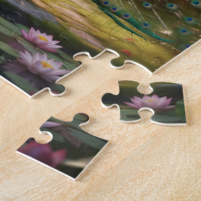 Schöner Pfau-Puzzle (Seite)