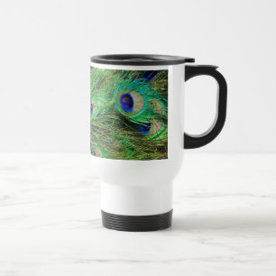 Schöner Pfau Reisebecher