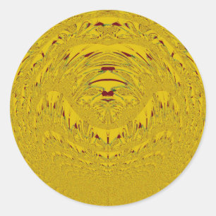 Schöner Phantastischer Löwenkopf Vector Art Runder Aufkleber