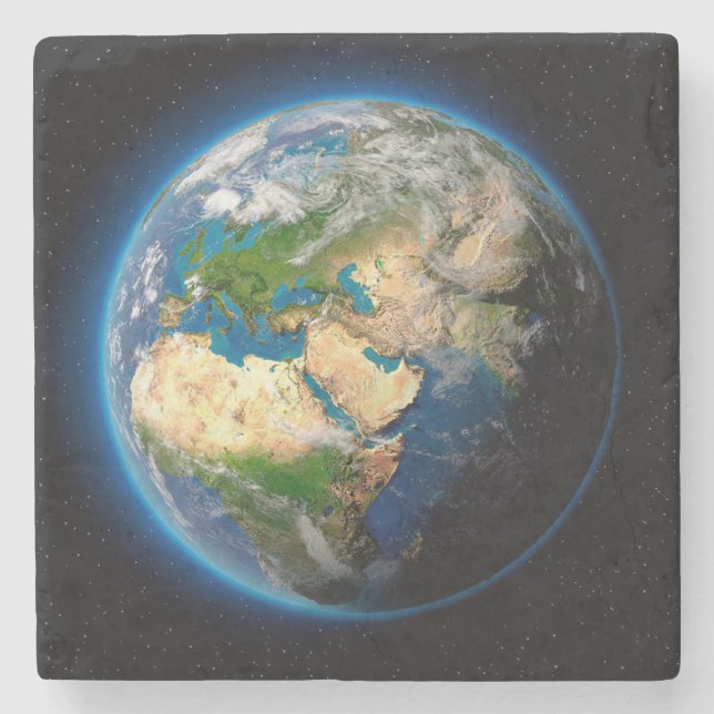Schöner Planet-Erde-Stone-Untersetzer Steinuntersetzer (Vorderseite)