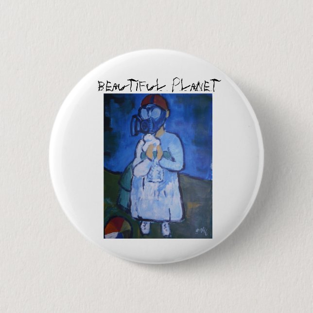 Schöner Planet, schöner Planet Button (Vorderseite)
