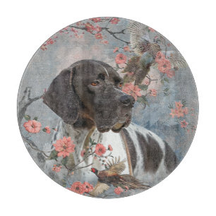 Schöner Pointer mit Fasanen Schneidebrett