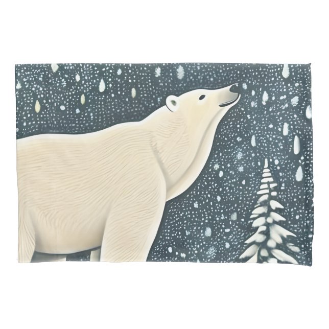 Schöner Polar-Bär Kissenbezug (Vorderseite)