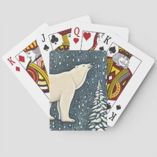 Schöner Polar-Bär Spielkarten